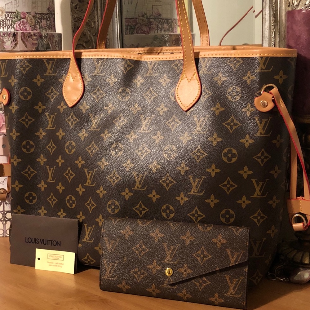 LV Neverfull MM with wallet